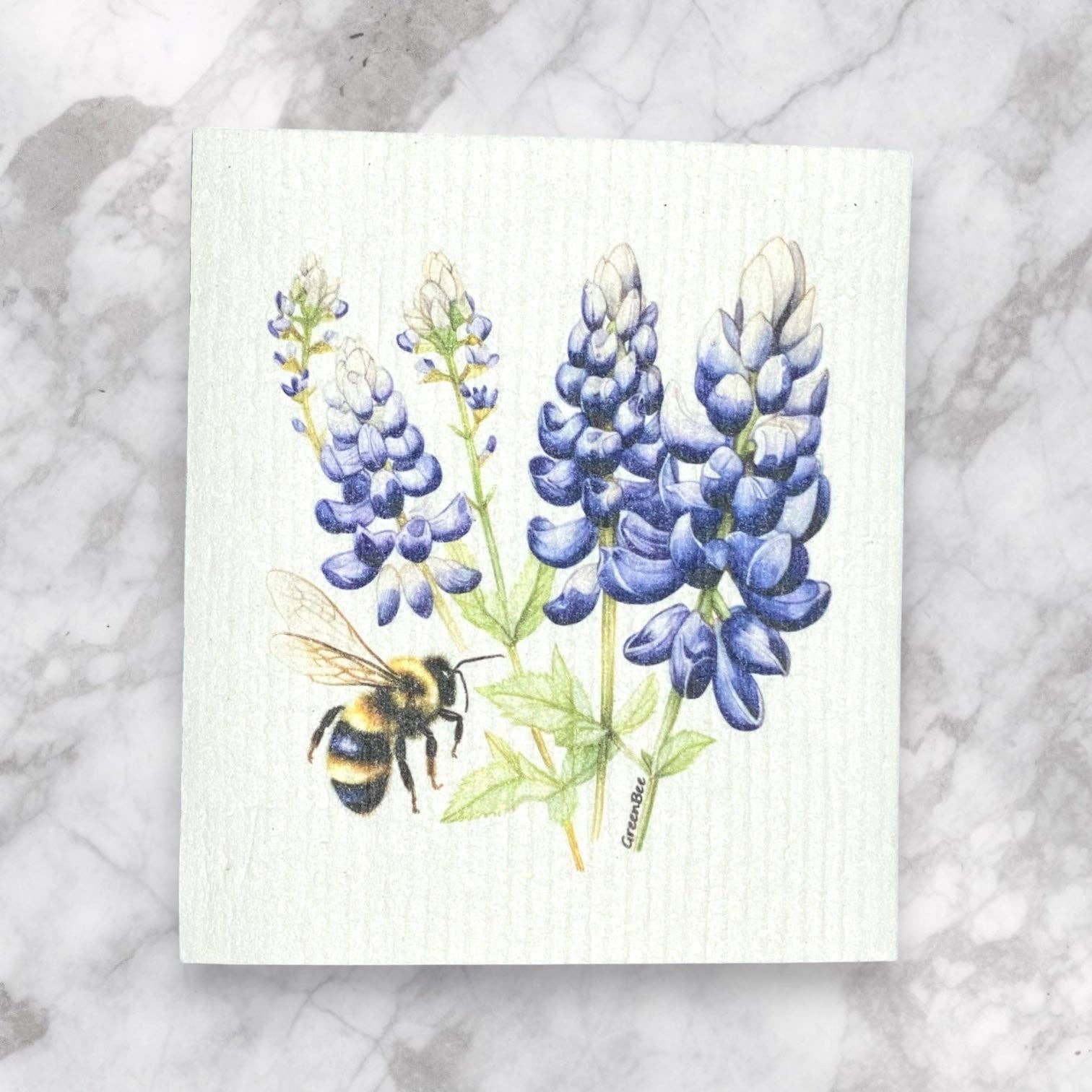 Green Bee Tea Towels - Wholesale Dishcloth - Bee Floral Towel | Kitchen Cloth | Swedish Dish Cloth3