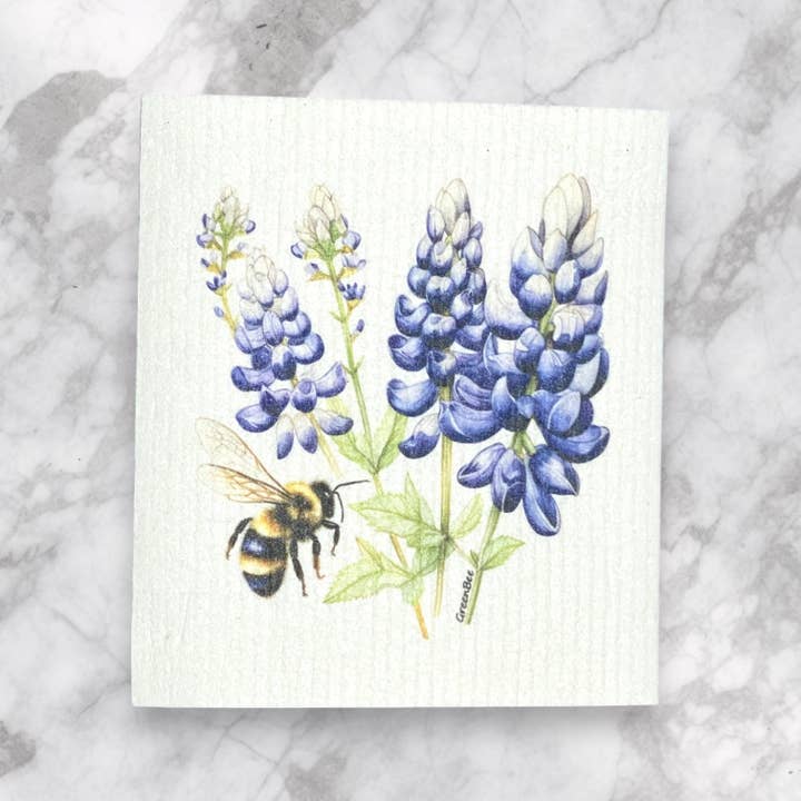 Green Bee Tea Towels - Wholesale Dishcloth - Bee Floral Towel | Kitchen Cloth | Swedish Dish Cloth3