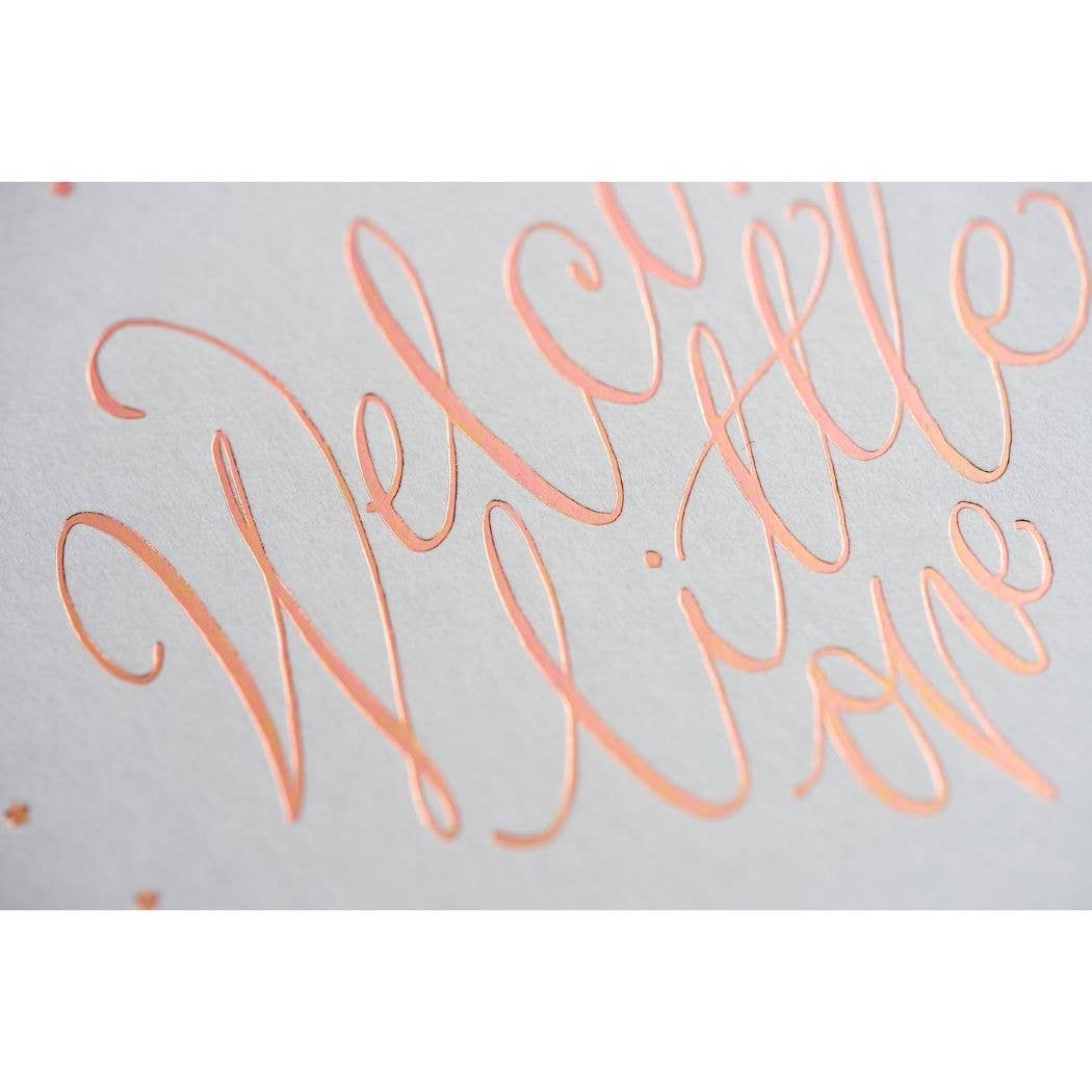 Porchlight Press Letterpress - Vente Cartes bébé - Carte de bienvenue Little One1