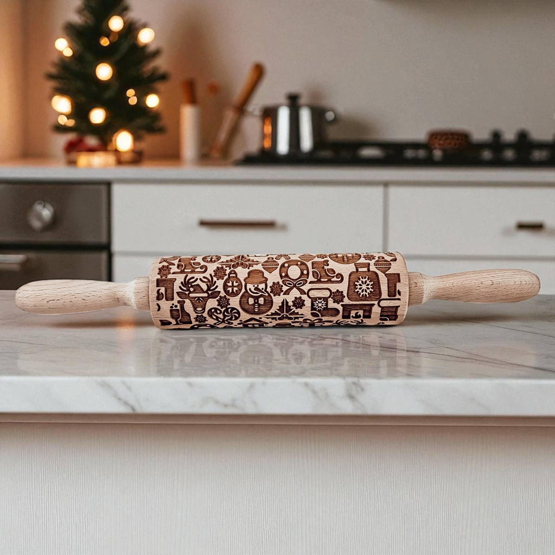 Gia Roma - Wholesale Rolling Pin - Christmas Cookie Cutter Baking Gift Set Wooden Rolling Pins 70