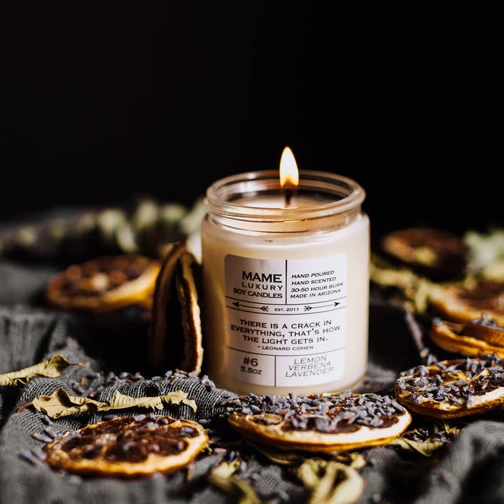 MAME Soy Candles - Wholesale Jar/Filled Candle - #6 - Lemon Verbena, Lavender Candle