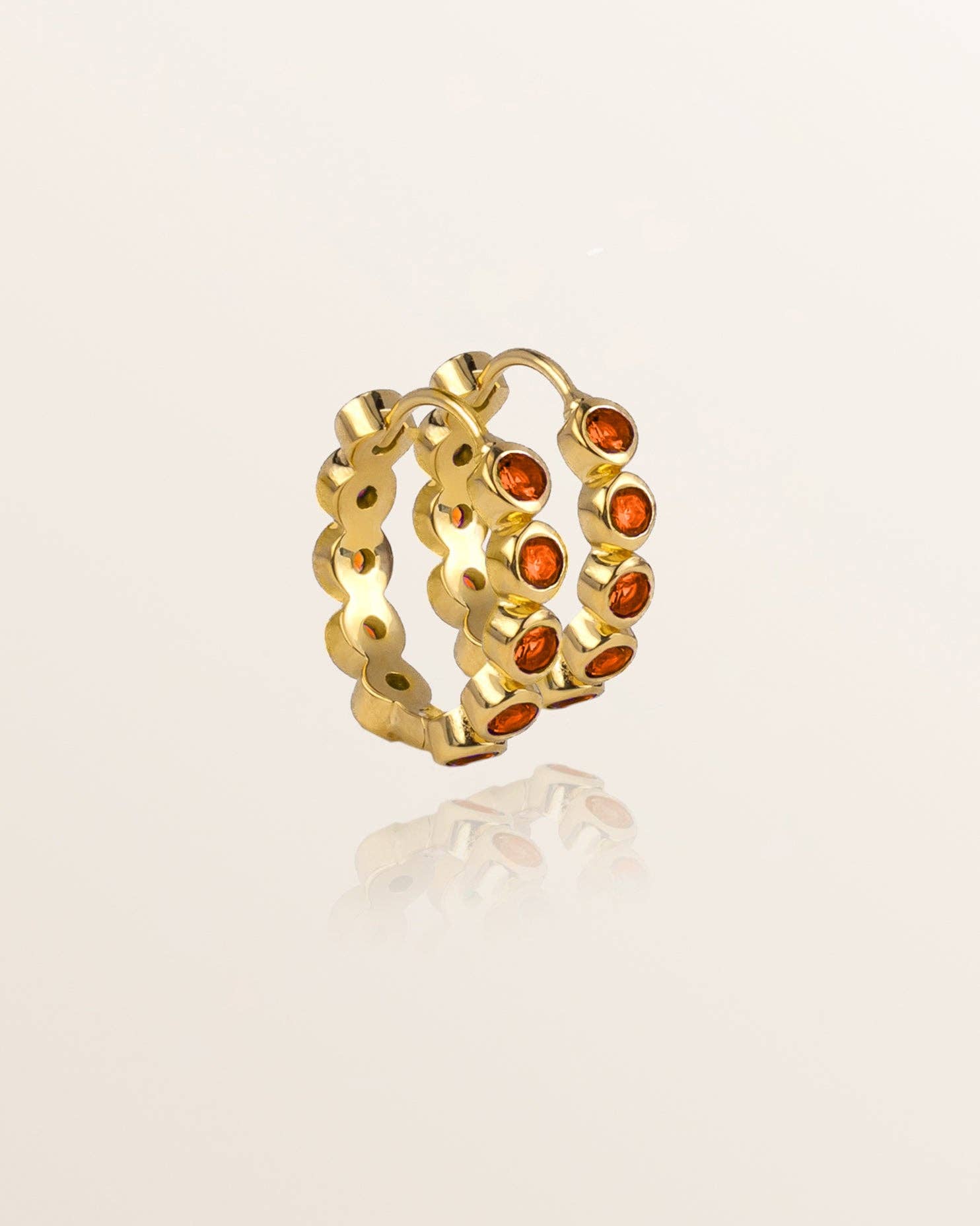 Molly Olivia – wholesale Hoop earrings – Eclipse Earrings - Orange0