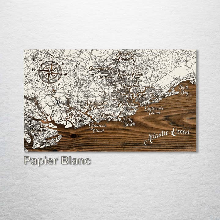 South Carolina: Beaufort to Charleston Whimsical Map for wholesale by Fire & Pine