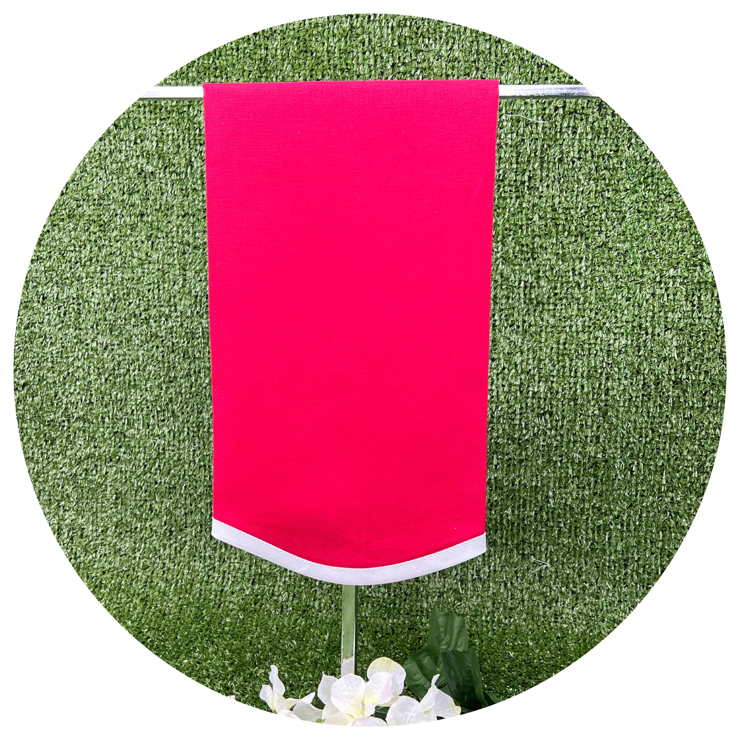 THE ROYALTY COLLECTION - Wholesale Hand Towel - Scallop Linen Blend Guest Towel With White Trim8