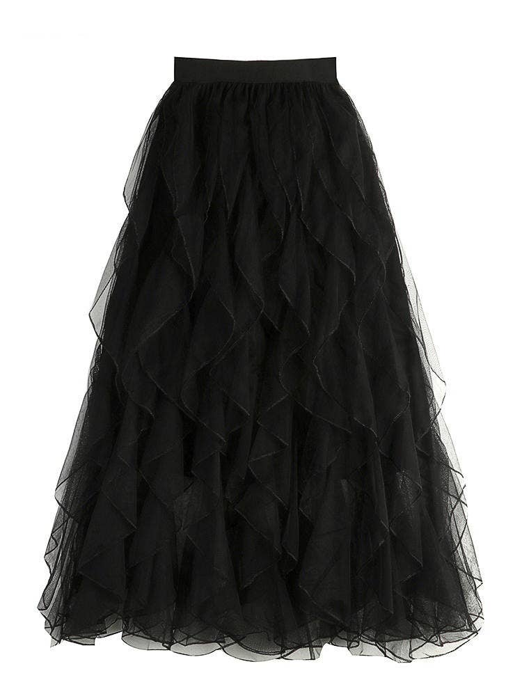 Miss Sparkling – wholesale Skirt – Women’s – Ruffle midi skirt2