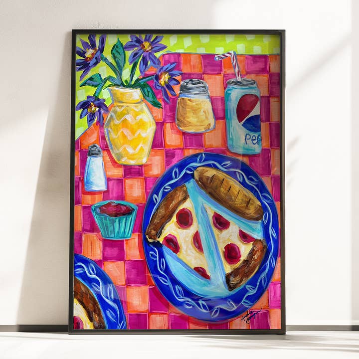Köksväggkonst, Retro Eklektisk, Dopamindekor, Färgglad Matposter, Färgglada Konsttryck för wholesale av Audra Style