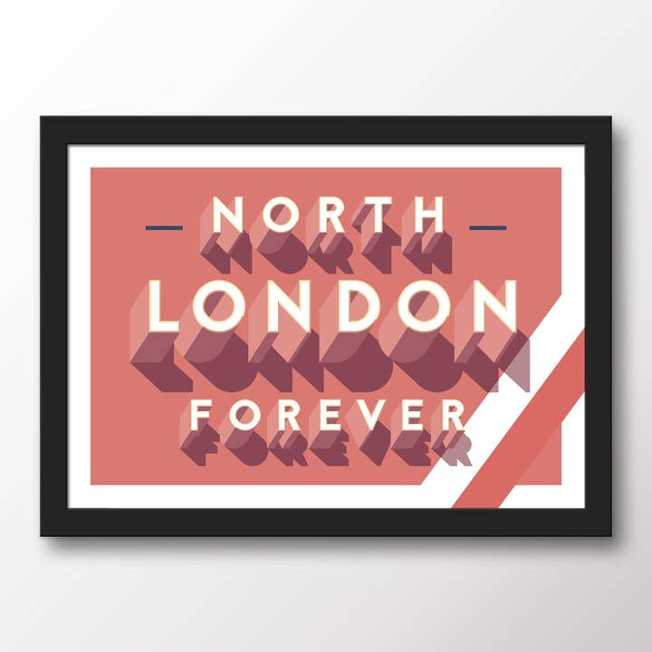 Matthew J I Wood Design & Illustration – wholesale Poster – Arsenal 'North London Forever' Poster1