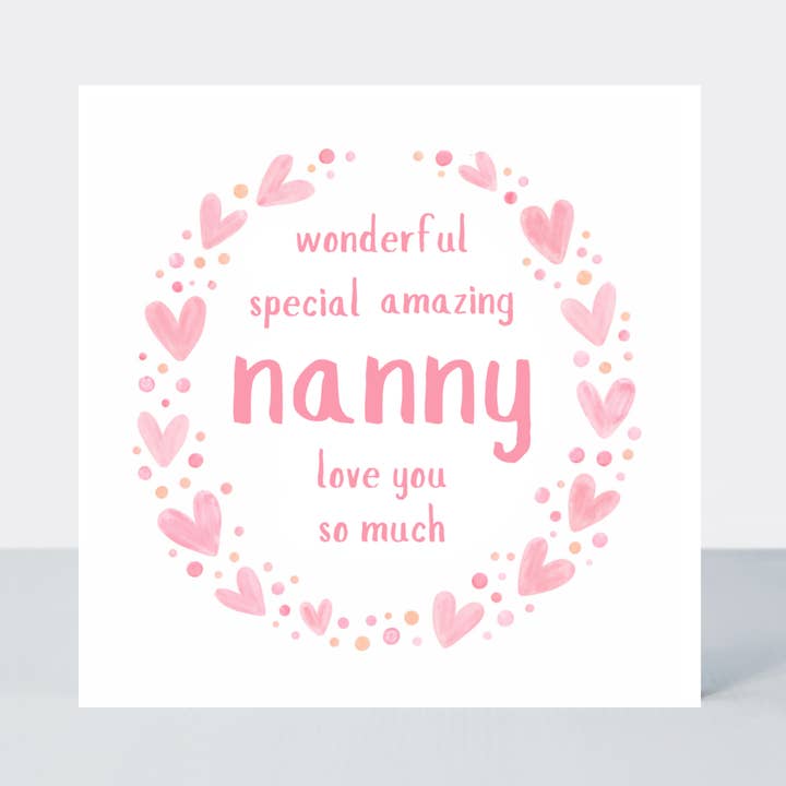 Sweet Hearts Wonderful Special Amazing Nanny Pink Heart for wholesale by Petimo