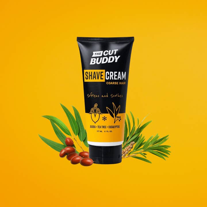 Shaving Cream for Coarse & Curly Hair (Travel Size - 3 oz) for wholesale by The Cut Buddy