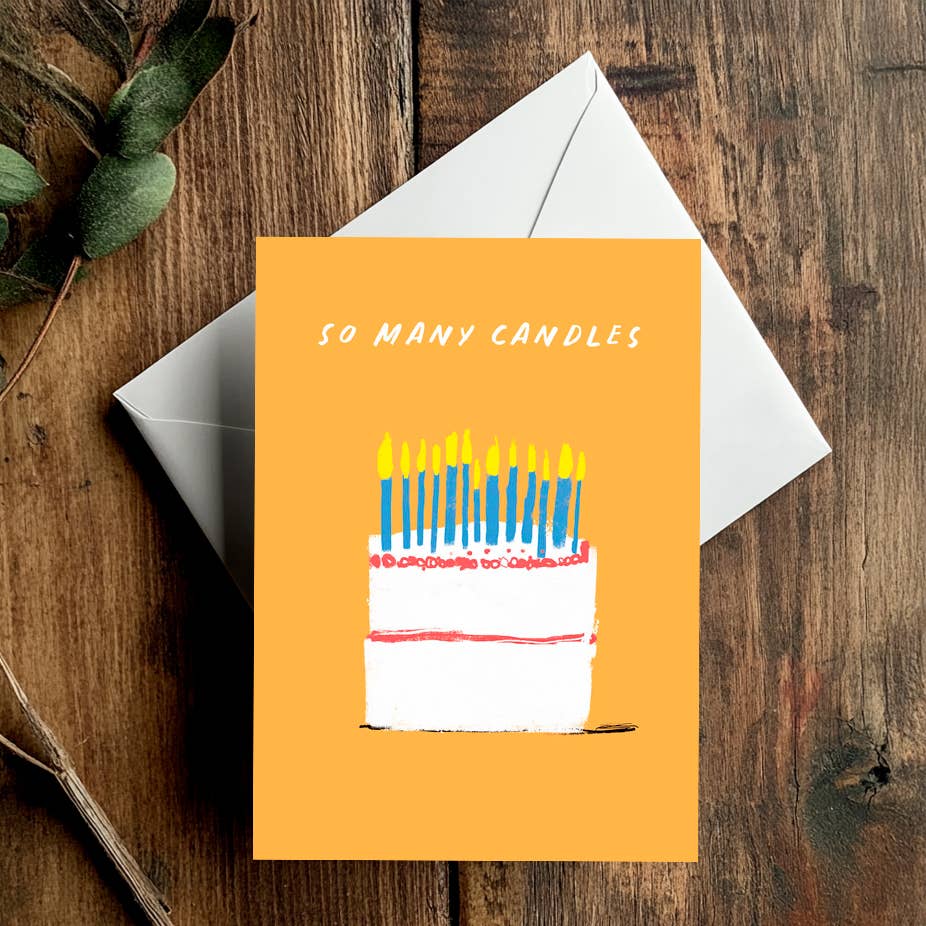 Conor Langton Art - Wholesale Birthday Card - So Many Candles, Birthday Card0