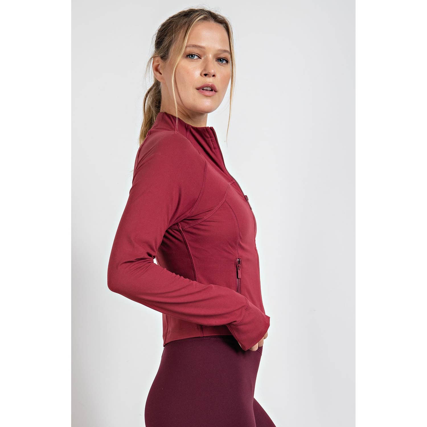 Rae Mode - Wholesale Athletic Jacket - Women's - BUTTER LONG SLEEVE CROP DEFINE JACKET38