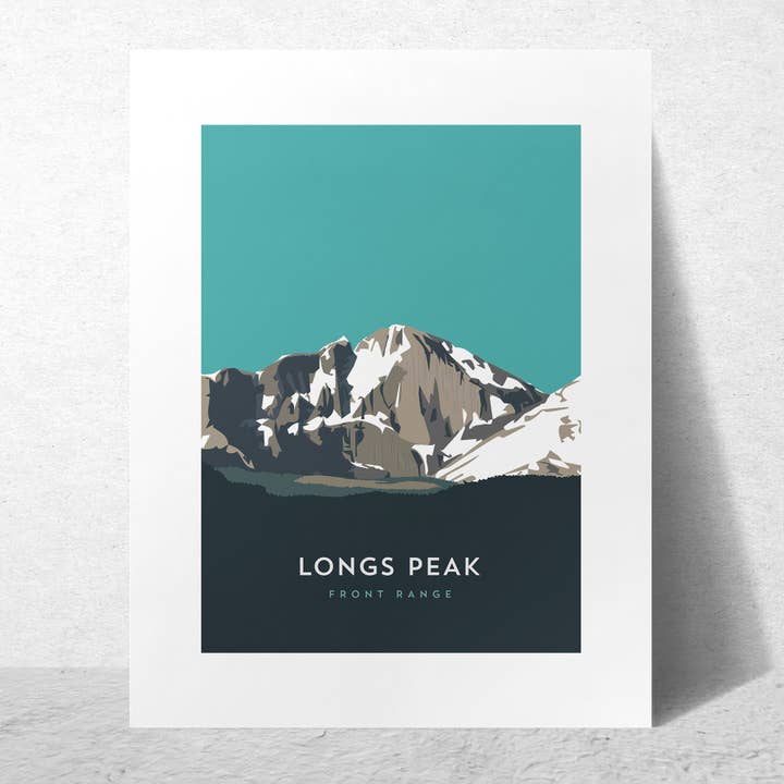 Longs Peak Colorado 14er Poster, Framed Art Print for wholesale by Hinterland Outdoors
