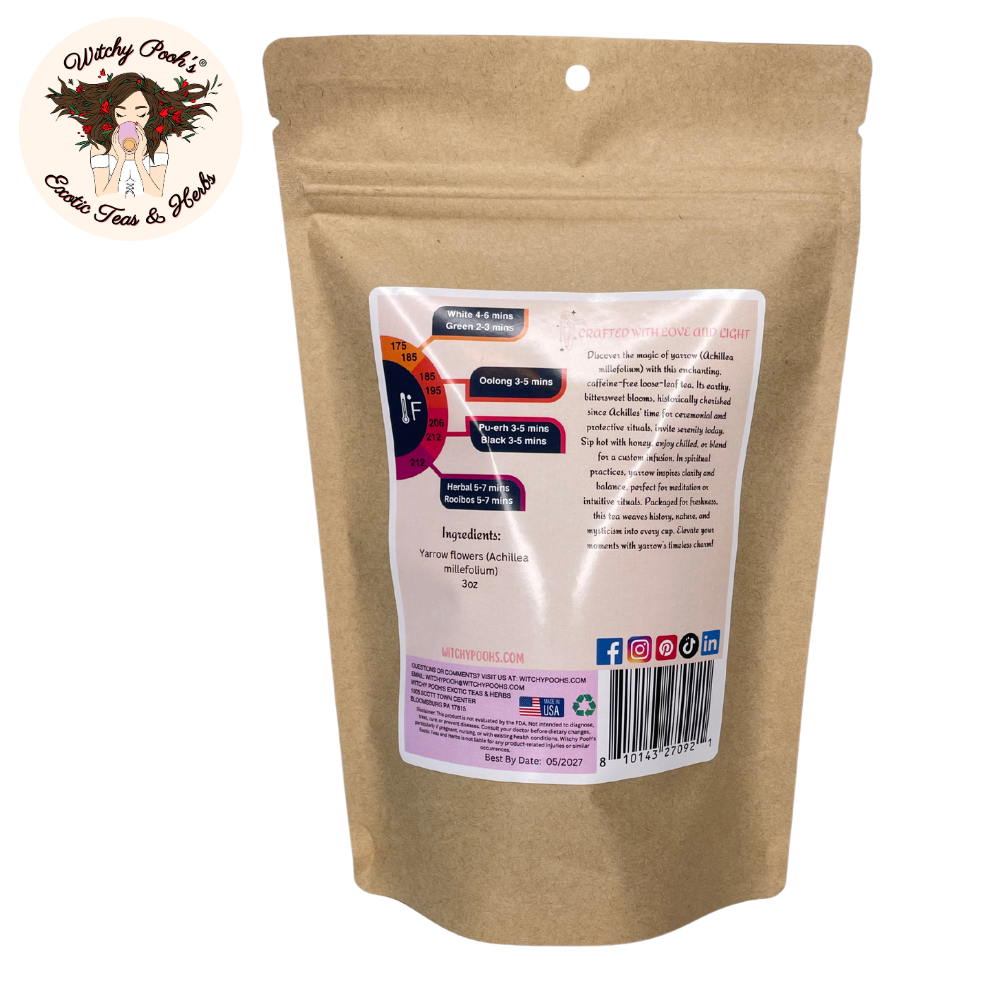 Witchy Pooh's Exotic Teas & Herbs – wholesale Loose tea – Witchy Pooh's Yarrow Tea - Whole Flowers, Caffeine Free20