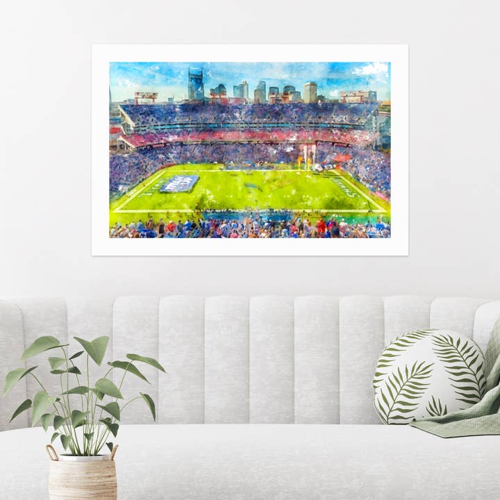 Giclee Art Prints, Nashville TN, Game Day for wholesale by G.O.A.T House of Creative