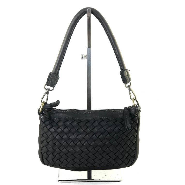 MILANO AMOUR – wholesale Axelväska - Dam – Crossbody-väska Boris vintage maxi i flätat läder2