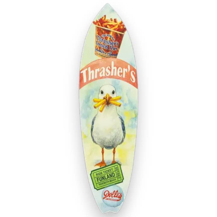 Rehoboth Beach Surfbrett Möwe Küsten-Wandkunst für den Großhandel von JennyGems