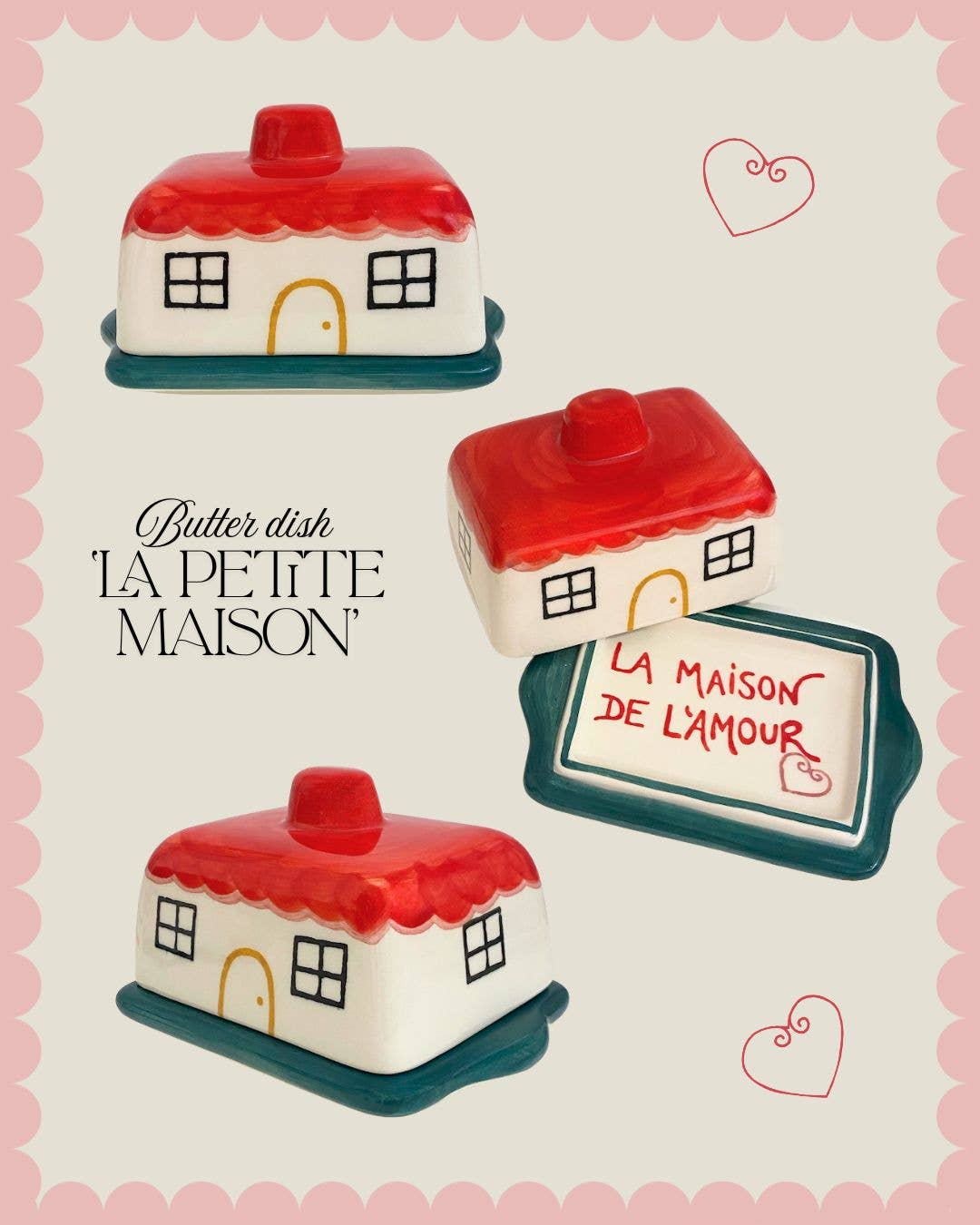 ACTOS - Wholesale Butter dish - 'La petite maison' ceramic Butter dish9
