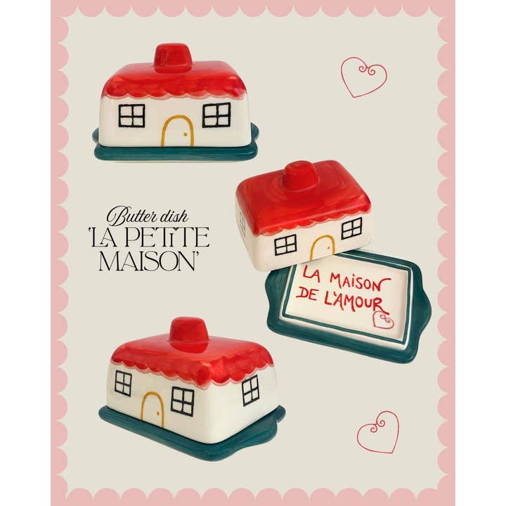 ACTOS - Wholesale Butter Dish - 'La petite maison' ceramic Butter dish9