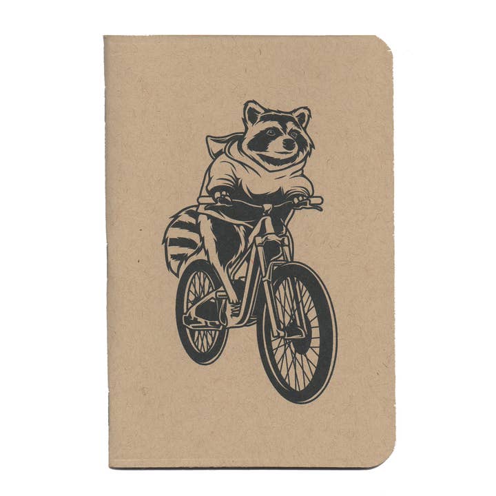 Adventure Raccoon notebook artesanal de 48 páginas por atacado de American Pigeon Co