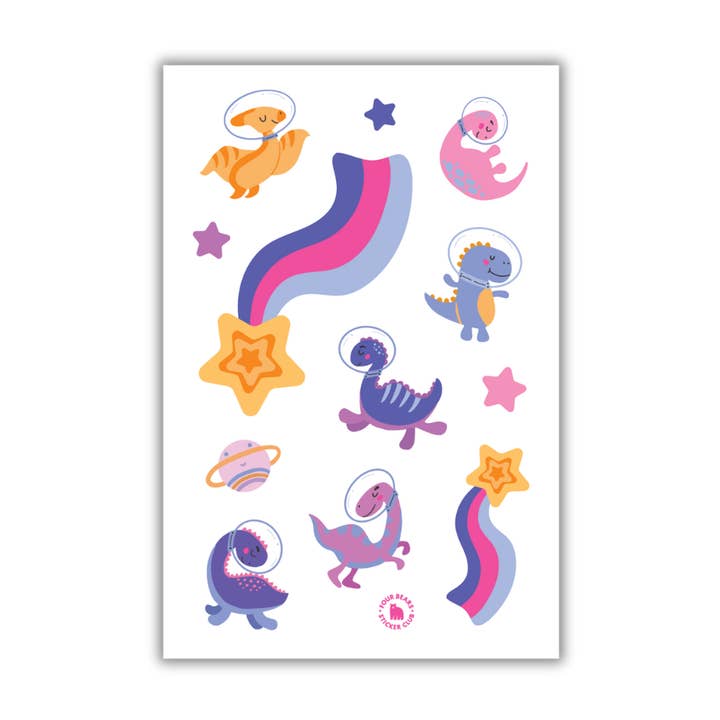 Dinos in Orbit for wholesale by Four Bears Sticker Club