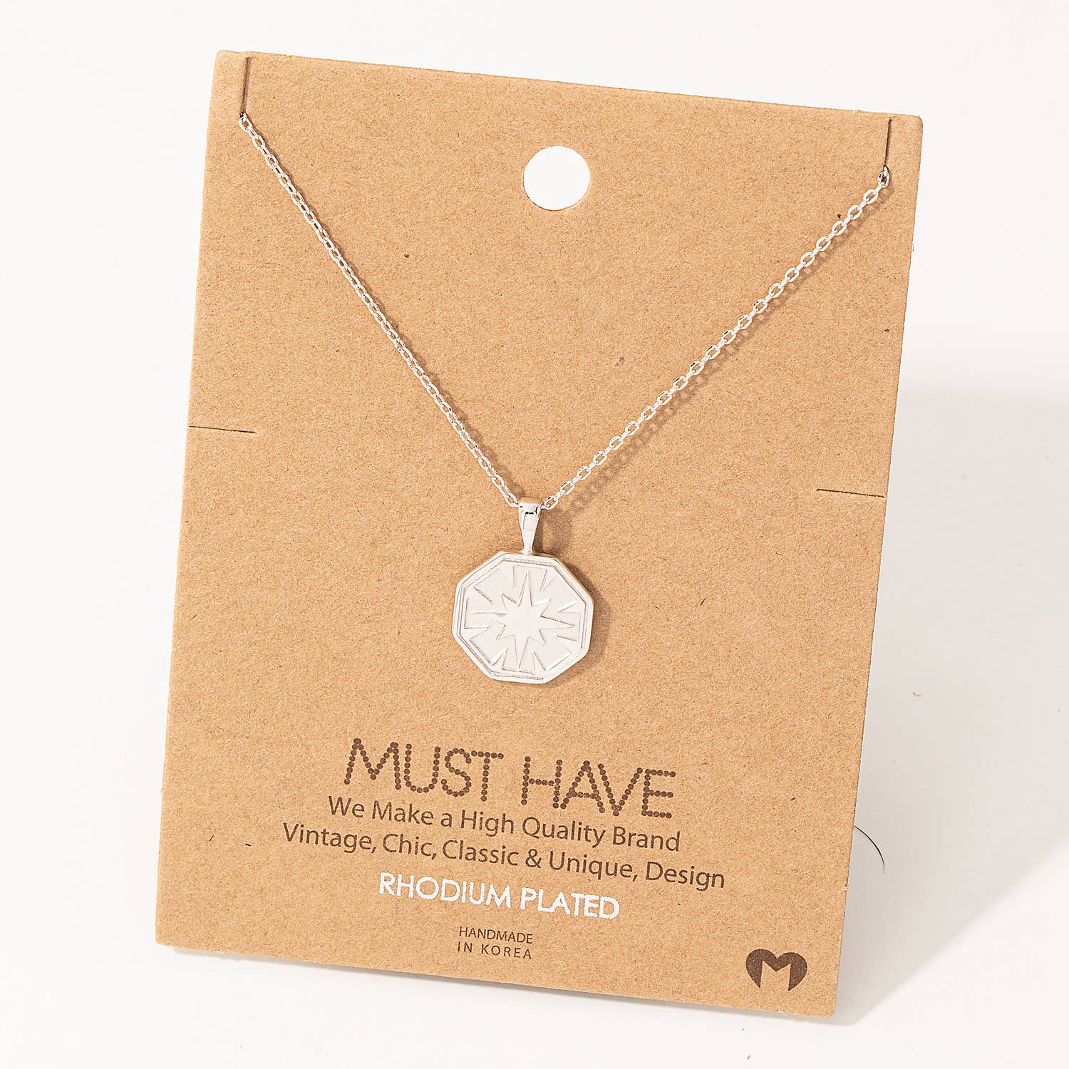 Fame Accessories - Venta al por mayor Collares con colgantes/abalorios - Collar con colgante de octágono North Star3