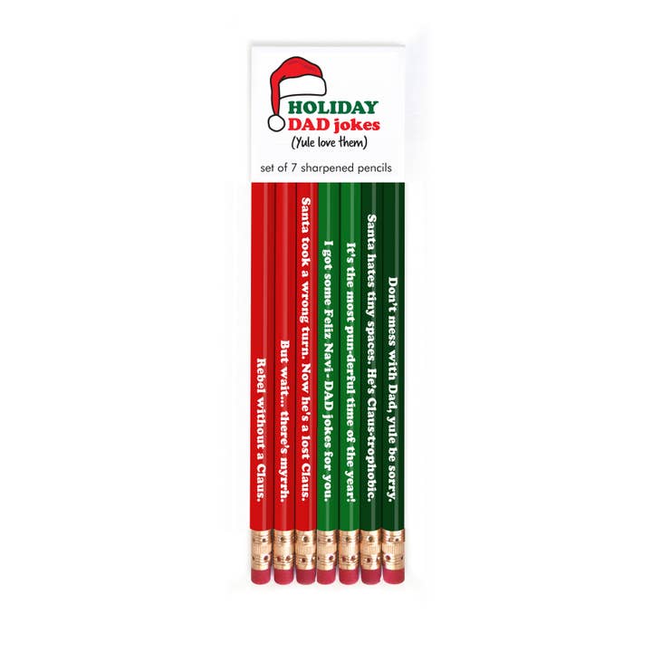 SNIFTY – wholesale Pencil – HOLIDAY DAD JOKES PENCIL SET