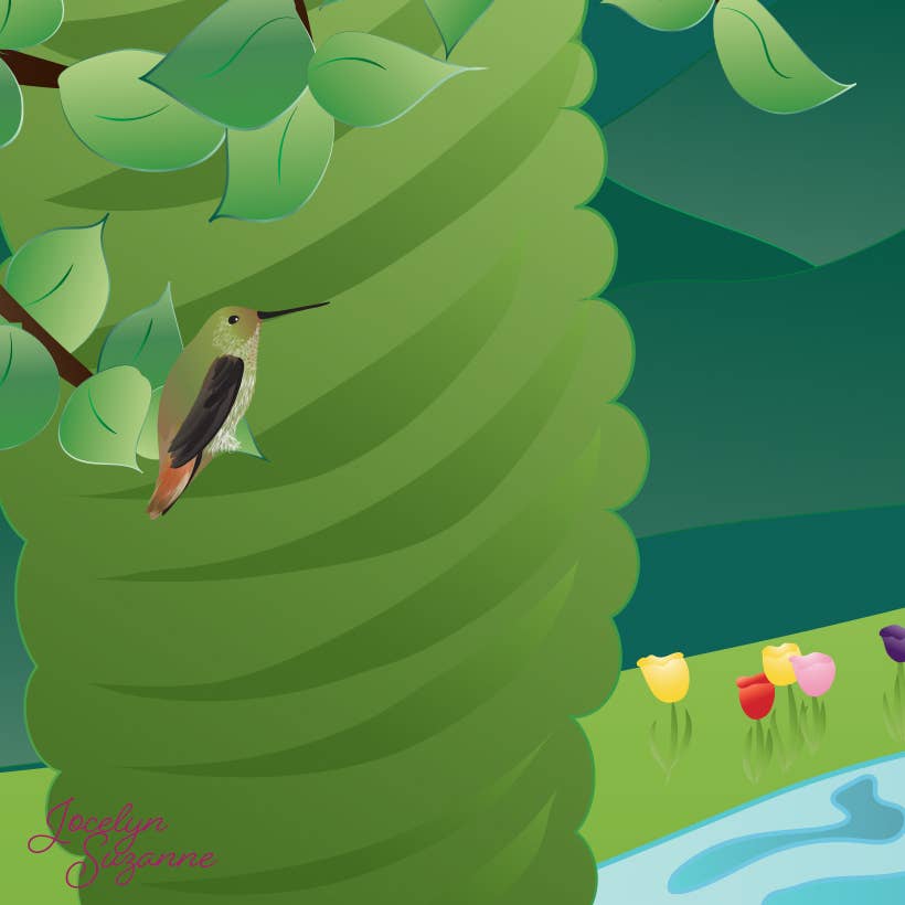 Bella Blue Designs - Wholesale Art Print - Poster Art Print - Tulip Farm Sunrise, 12x18"1