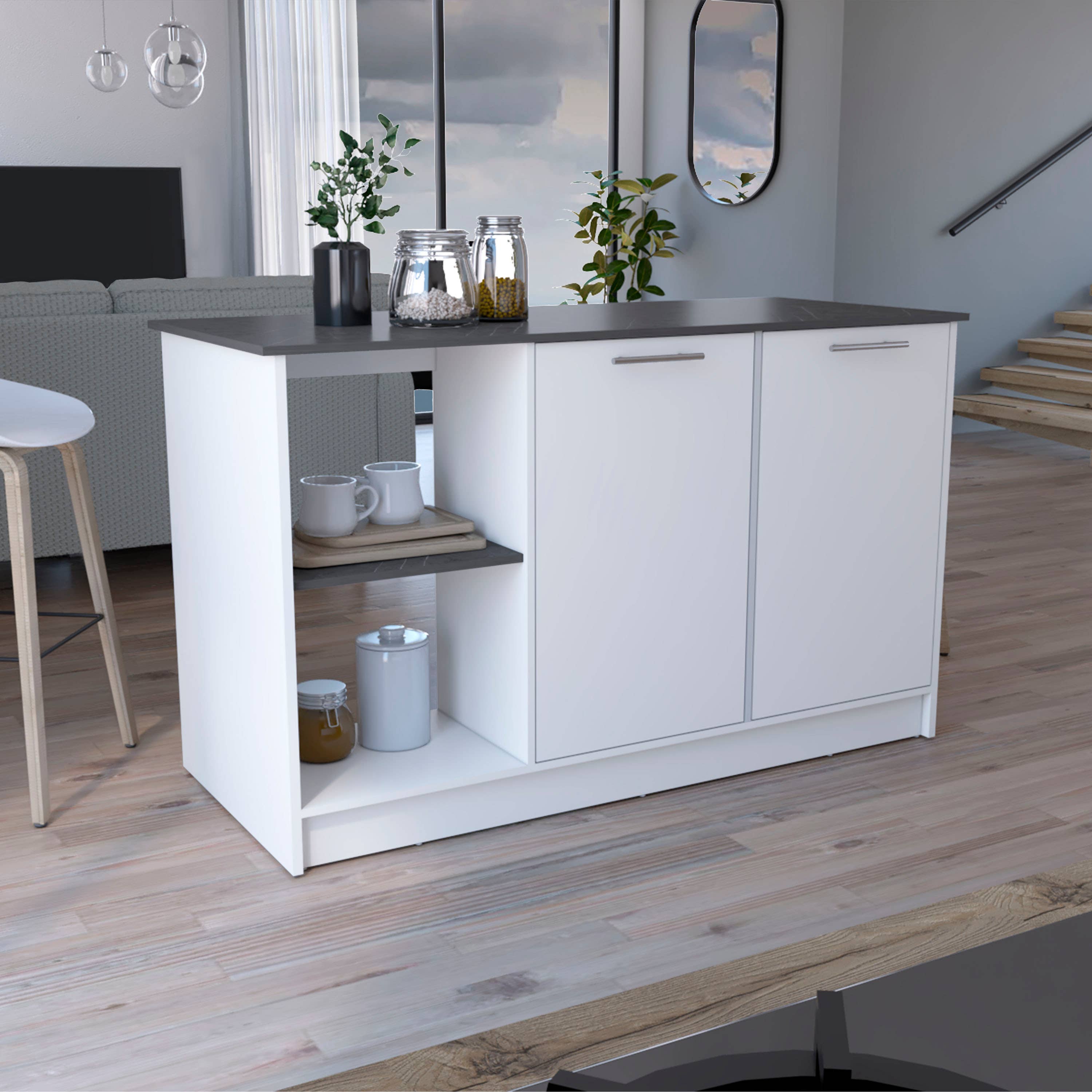 TUHOME FURNITURE - Vendita all'ingrosso Contenitori/Organizer da cucina - Isola da cucina Juniper2