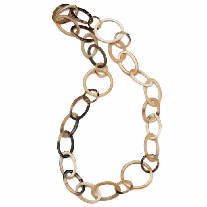 CTN002 Natural Horn Link Necklace for wholesale by VIVO