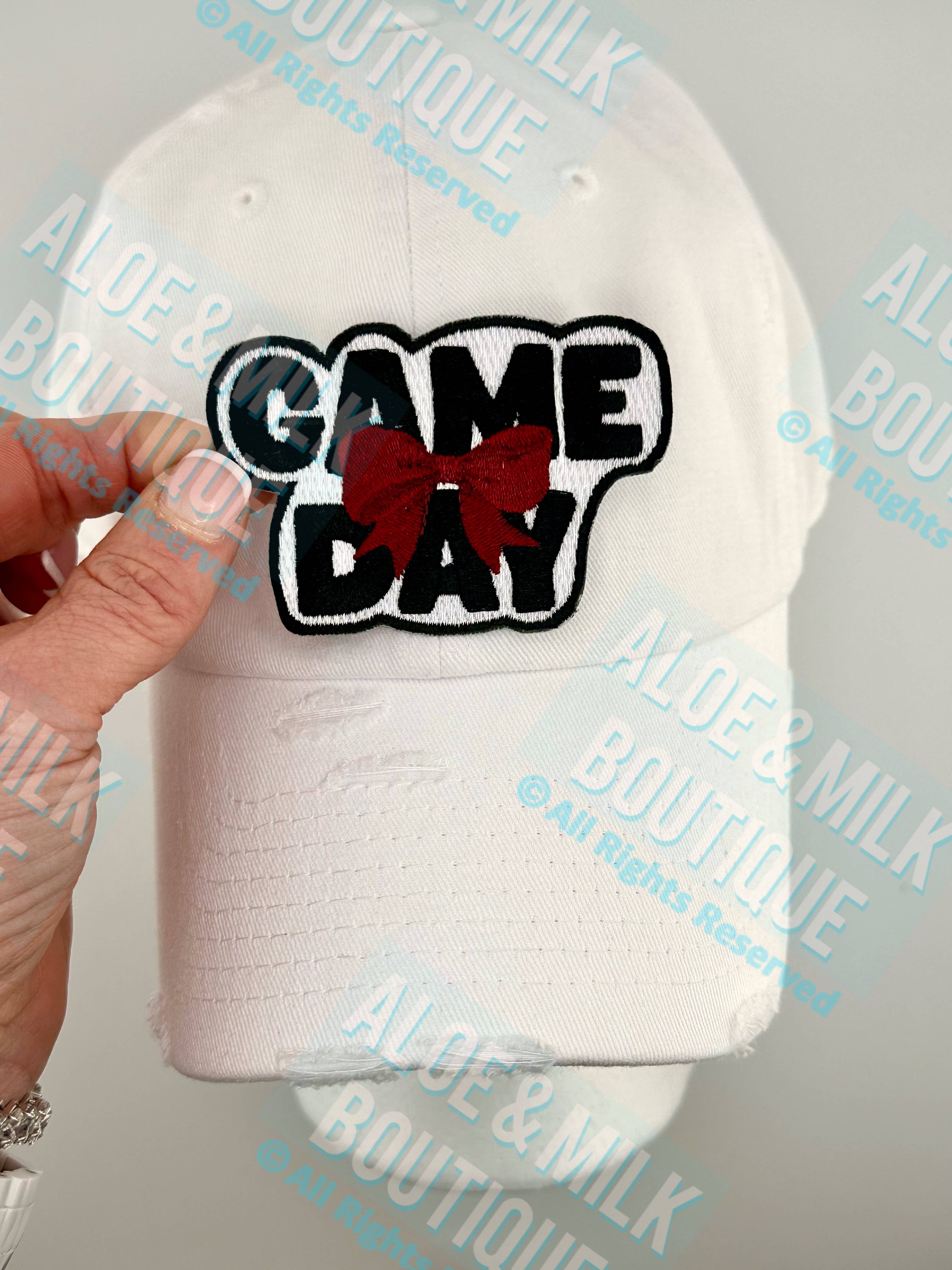 Aloe and Milk Boutique - Wholesale Patch - Game Day W/ Bow Team Patch, game day patches, tailgate hat5