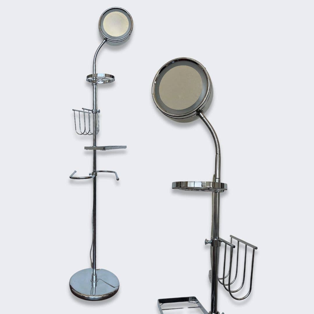 Rucci Professional – wholesale Sminkspegel – Rucci Professional golvstående spegel med belysning och 10x förstoring0