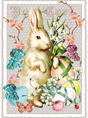 Påskvykort med gnistrande detaljer och taggiga kanter för wholesale av Actetre Deutschland Gmbh