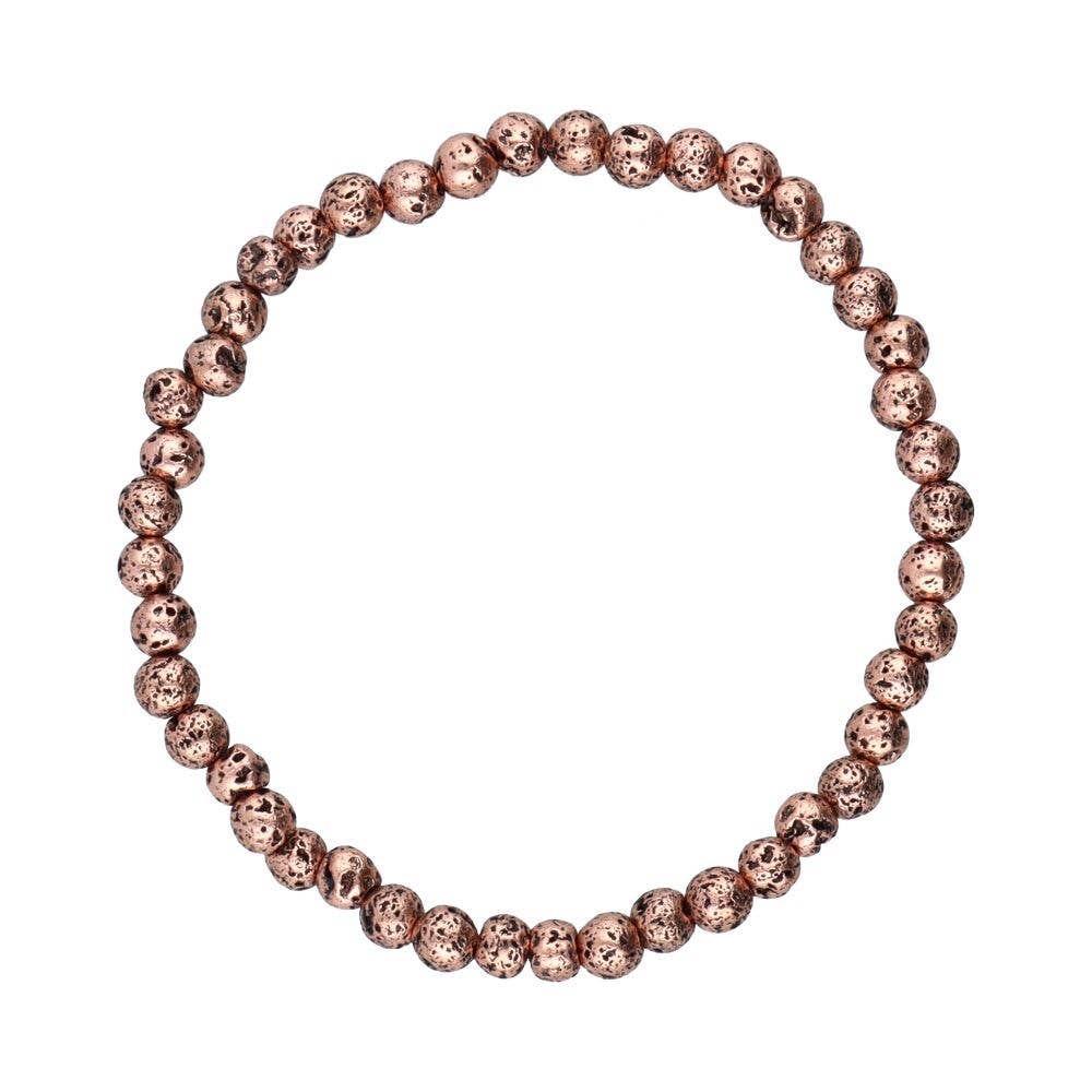 Vives de la Cortada S.L - Wholesale Beaded Bracelet - 4mm copper lava bracelet1