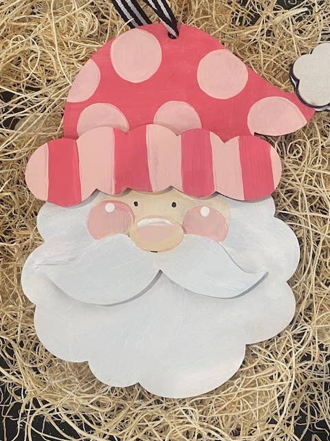 Hand Painted Santa Claus Ornament for wholesale by Pink Fish Studios, LLC.
