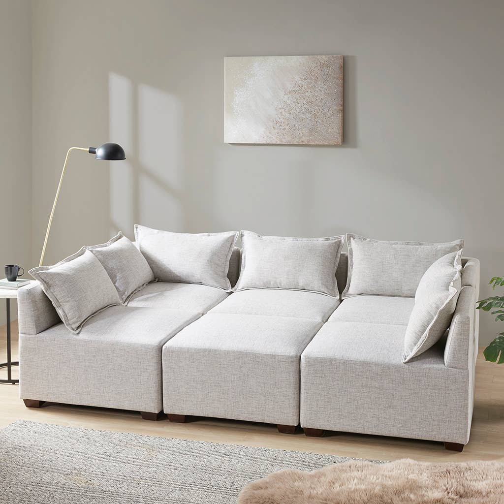 Olliix - Wholesale Sofa - Modular Modern Comfy Sectional Sofa Couch, Silver Grey*19