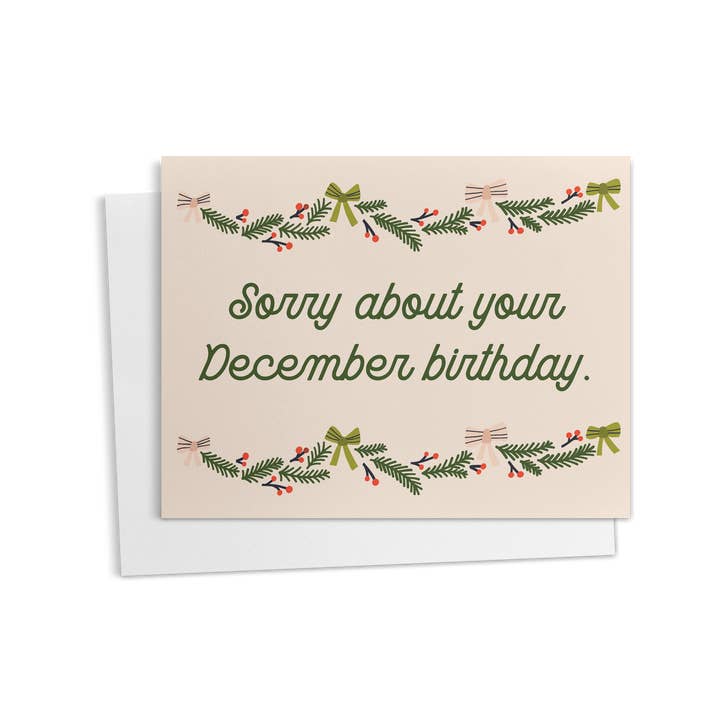 December Birthday Greeting Card for wholesale by Asteria Studio