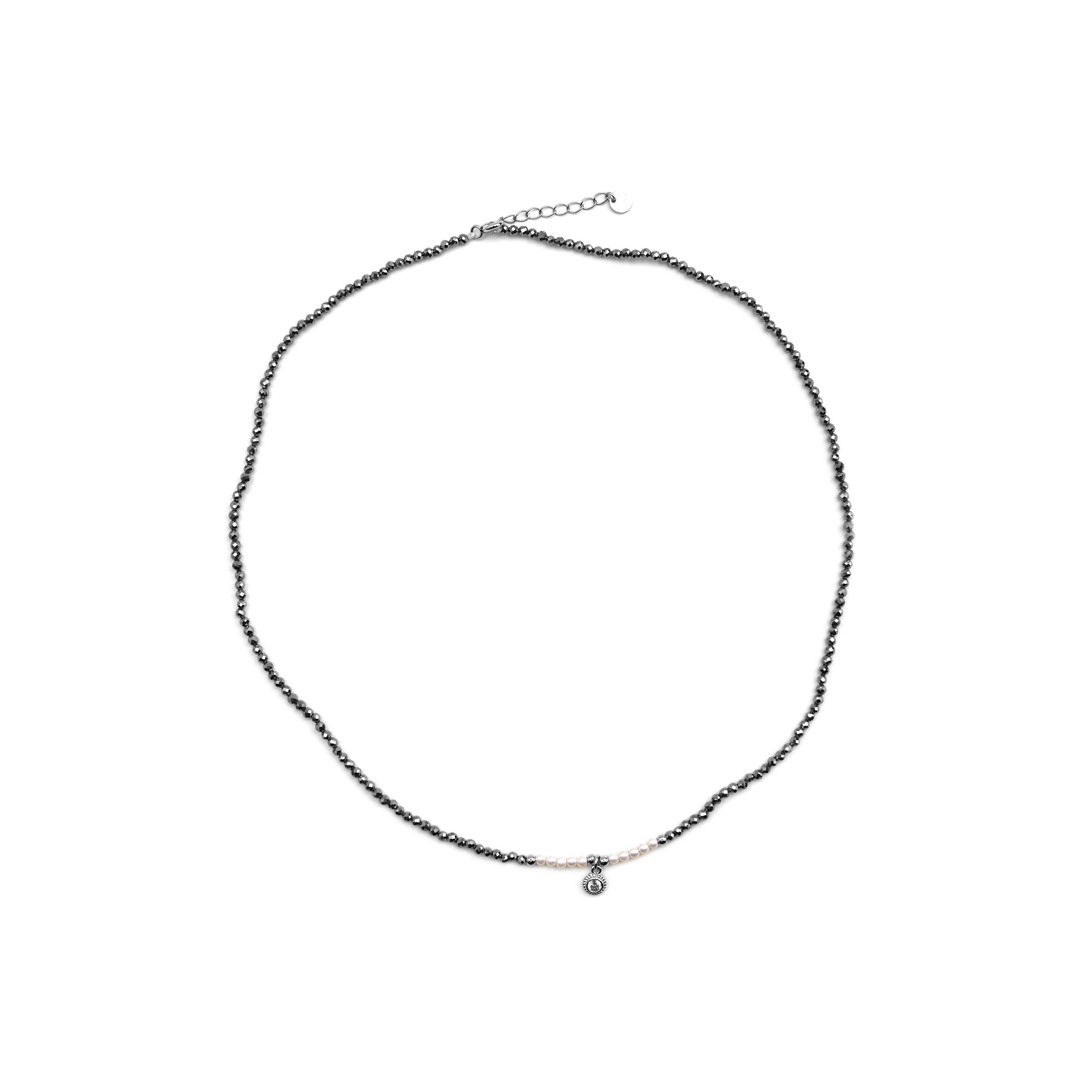 Luxenter - Wholesale Pendant/Charm Necklace - Collar Luxenter de Plata de Ley 925 y Perla Blanca acabado en rodio - Miakde1