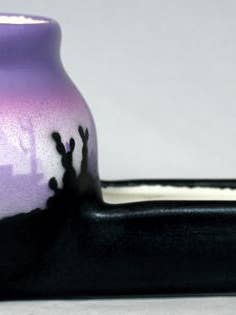 45093 Désert de Sonora Violet 7 1/2 x 3 1/2 Porte-crayons de bureau pour la vente par Cedar Mesa Pottery