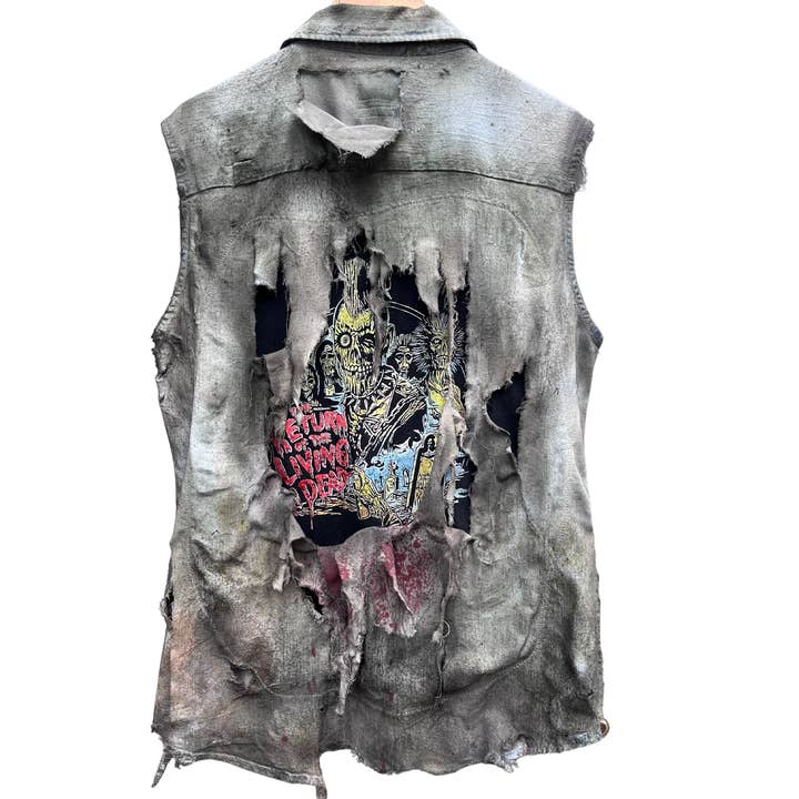 Return of the Living Dead Custom Zombie Button Down Shirt for wholesale by TaylorMade Costume Design