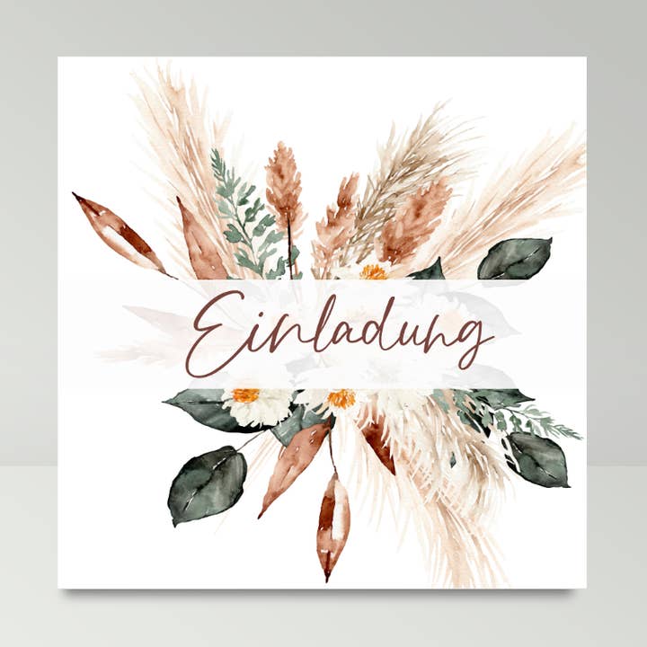 Einladungskarten Hochzeit Boho (mit Umschlägen für den Großhandel von fabelie Design