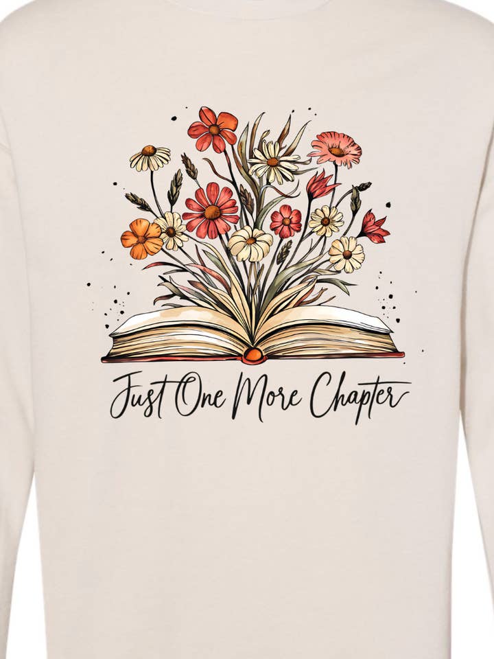 Kiki's Boutique - Wholesale Graphic Sweatshirt - Women's - Just One More Chapter Crewneck Sweatshirt3