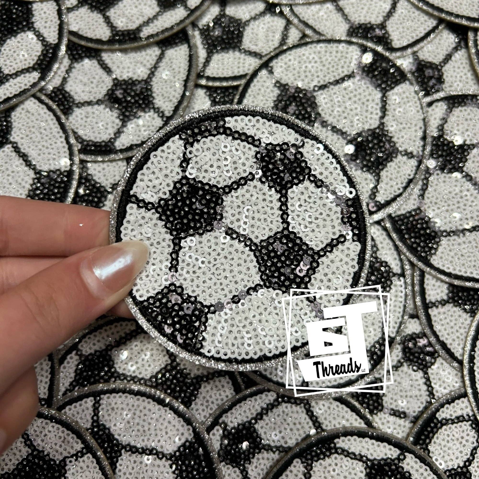 6j Threads LLC - Wholesale Patch - Sequin Sports Balls....Cap Patches Only3