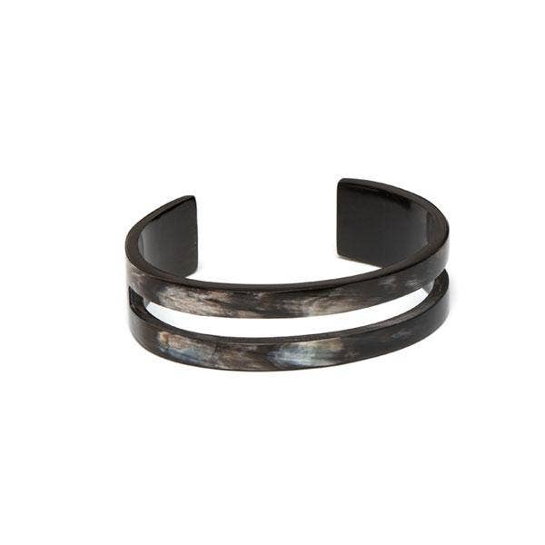 Svart naturligt buffelhornssmycke Manschettarmband för kvinnor för wholesale av BRANCH JEWELLERY