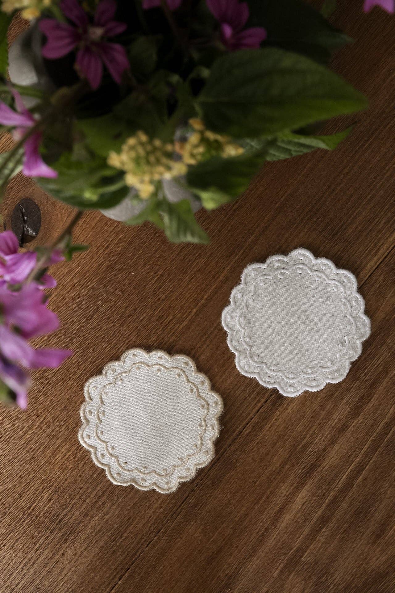 Mariaida Home - Vente Sous-verre - Support pour bol/pain Bolinhas beige4