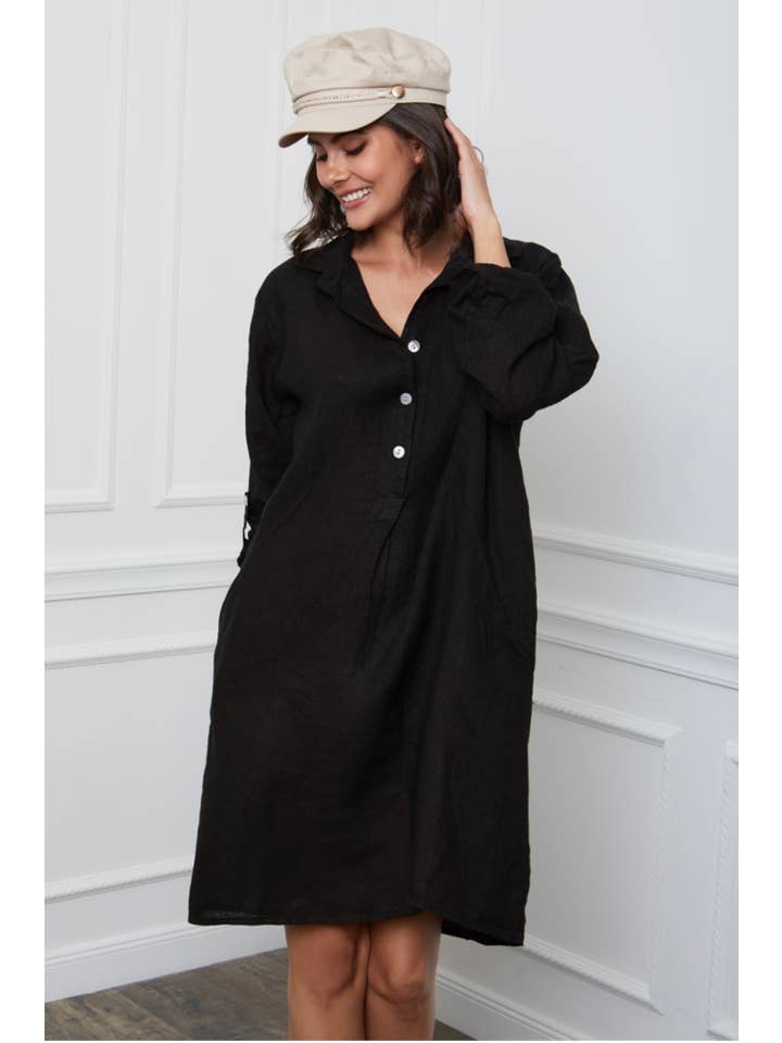 LÉA & LUC – Engroshandel Kjole - Dame – Korte kjoler i 100% hør REF. 135166