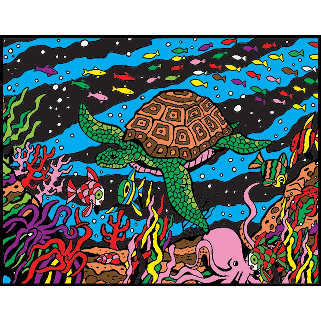 Colorvelvet - Vendita all'ingrosso Libro da colorare e attività - Bambini e neonati - Tartaruga Acquario0