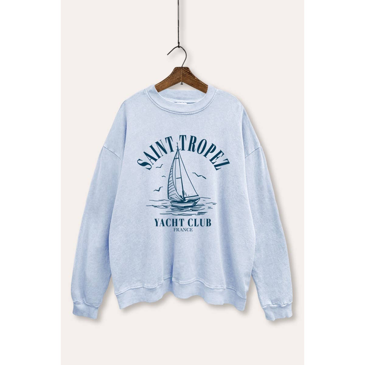 STARCHIS - Wholesale T-Shirt (Graphic) - Women's - SAINT TROPEZ YACHT CLUB MINERAL WASH SWEATSHIRT3