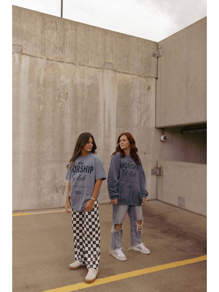 Whitney | Chaudoin Creations - Wholesale Graphic Sweatshirt - Women's - The Worship Club Graphic Tee