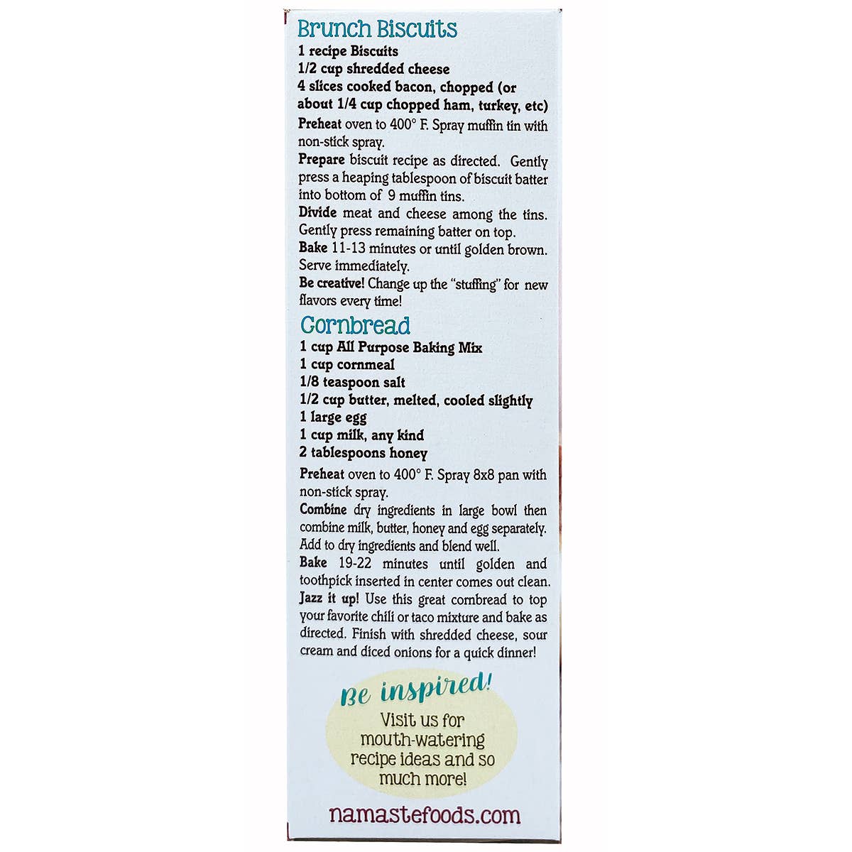 Namaste Foods – Engroshandel Kagemix – Glutenfri Økologisk Alle Formål Bagning Mix6