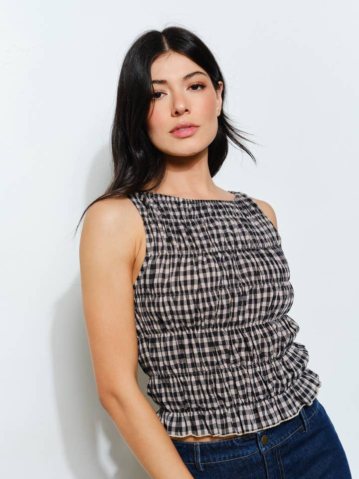 ZOE SMOCKED TOP - Jugendlich, Trendy, Flirty für den Großhandel von Pretty Garbage